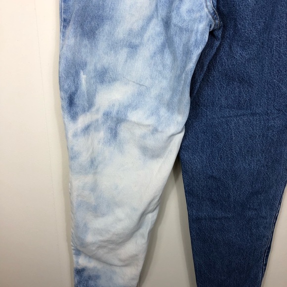 Vintage Two Tone Tie Dye High Waisted Denim Jeans Sz 27 - Picture 7 of 11